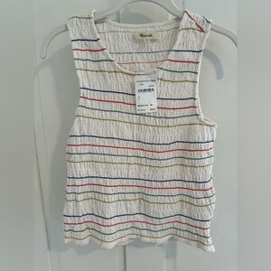 New with tags, Madewell striped tank top, size S